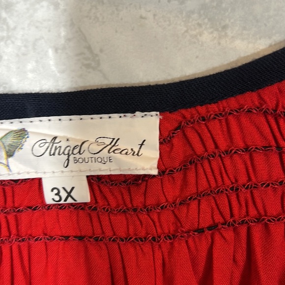 Angel Heart Boutique red could be the one embroidered top size 3x - Picture 5 of 12